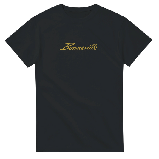 Triumph Bonneville script t-shirt — classic British motorcycle heritage design NZ