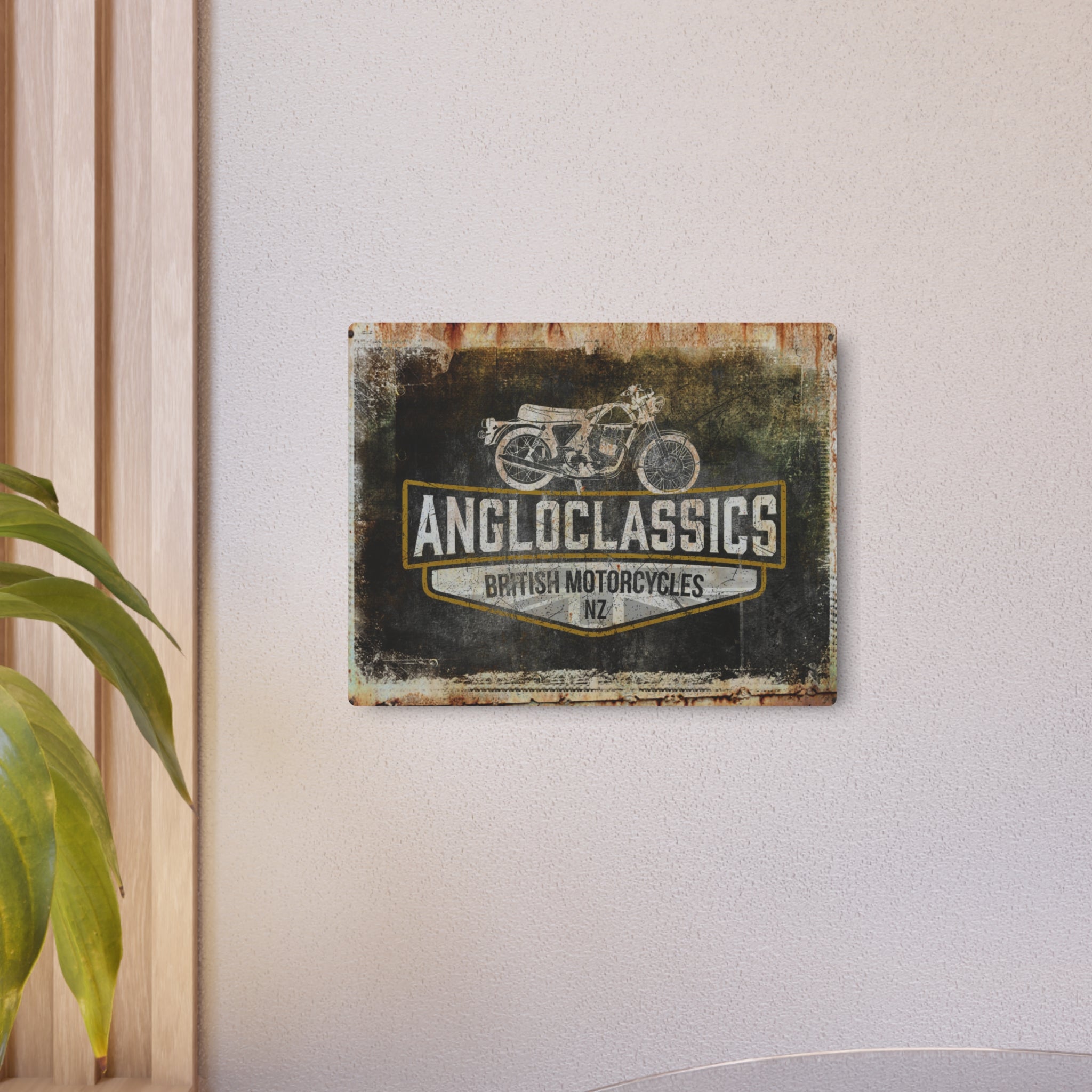 Angloclassics Vintage Metal Sign - Dark Logo