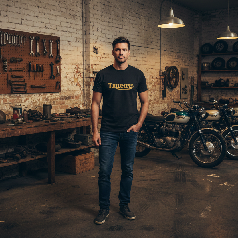 Triumph Gold Logo T-Shirt